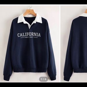 Cute Vintage Collared Crewneck